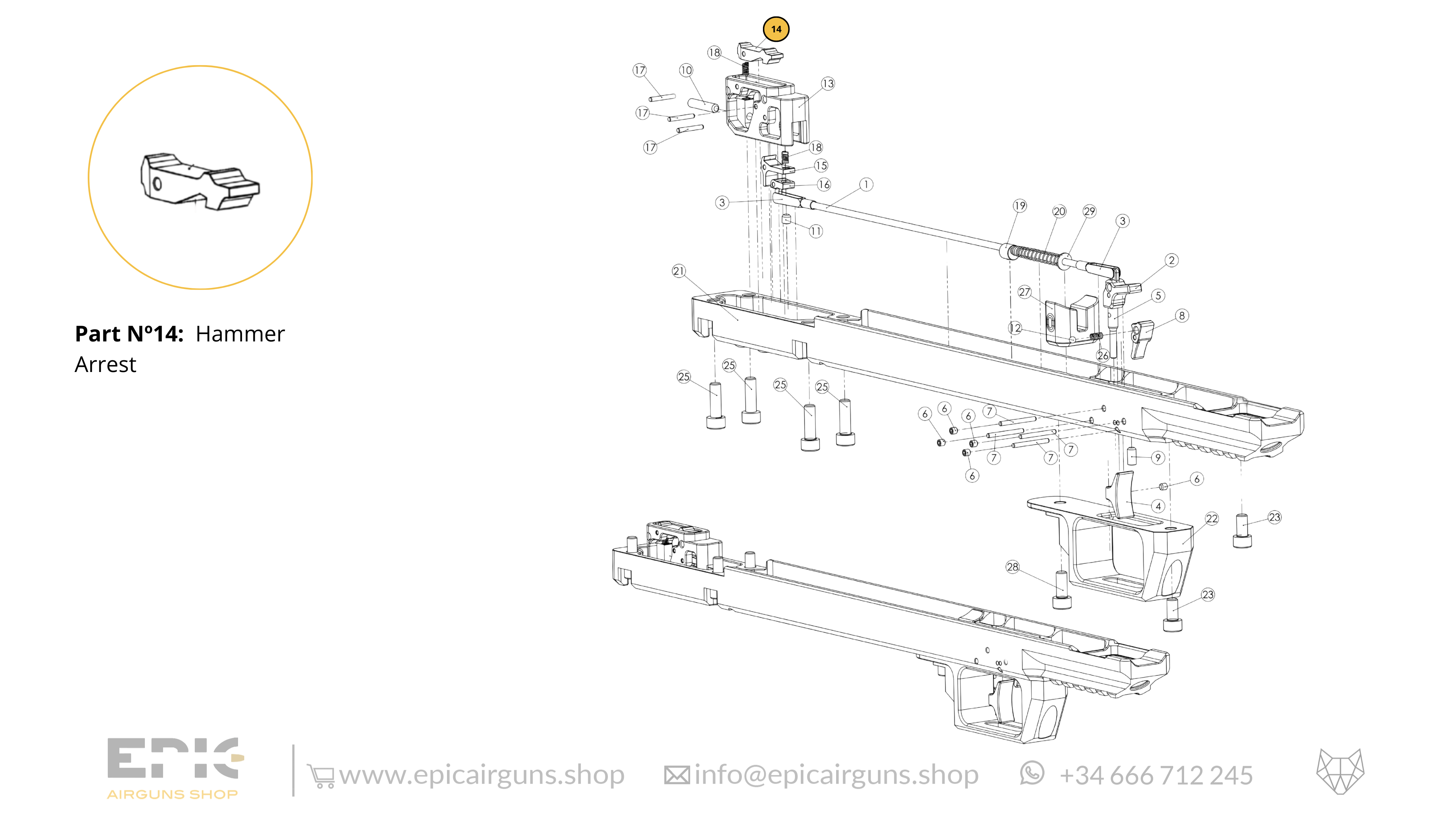 Epic One · Spare Parts: Bottom Monoblock with Trigger