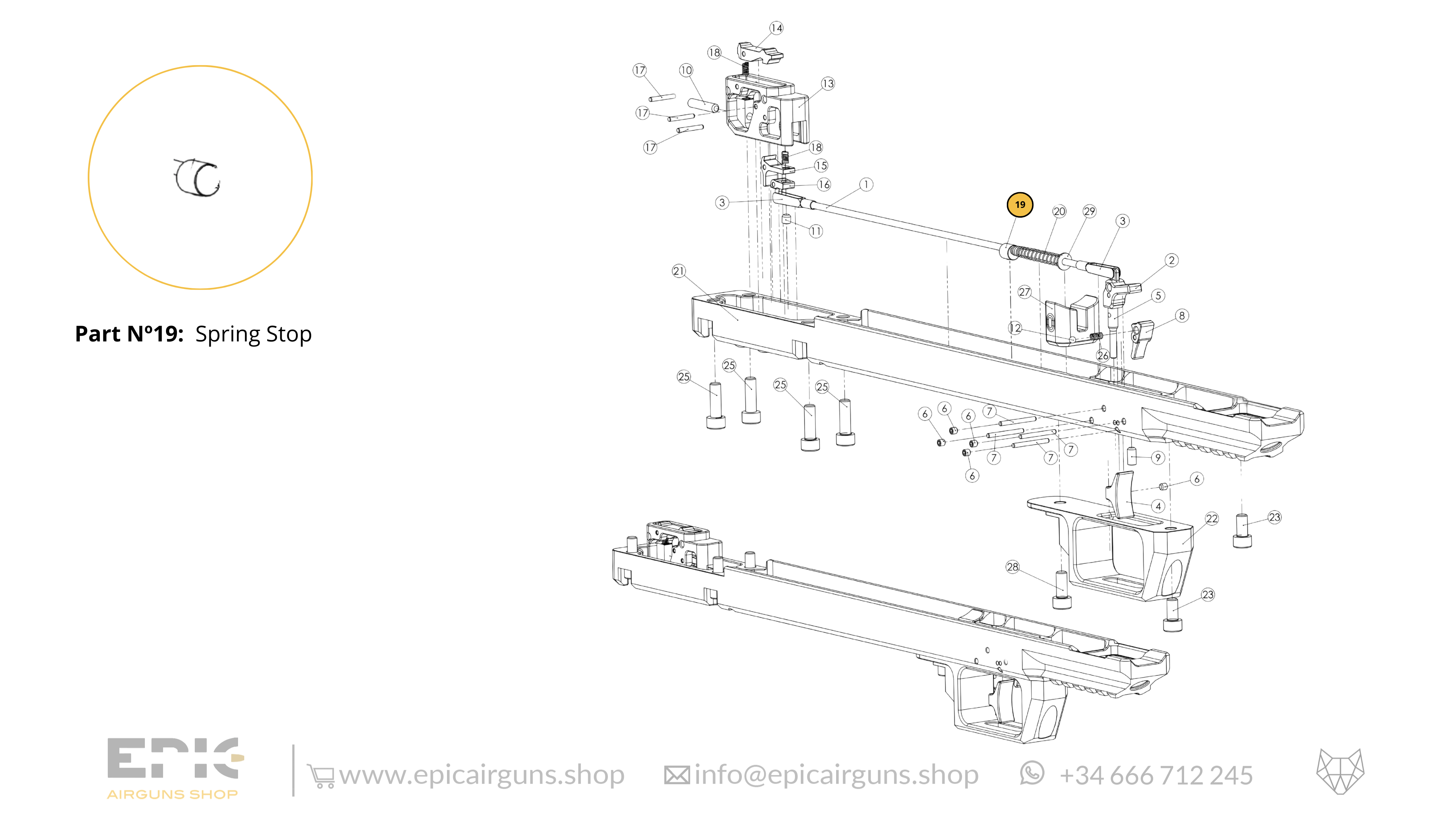 Epic One · Spare Parts: Bottom Monoblock with Trigger