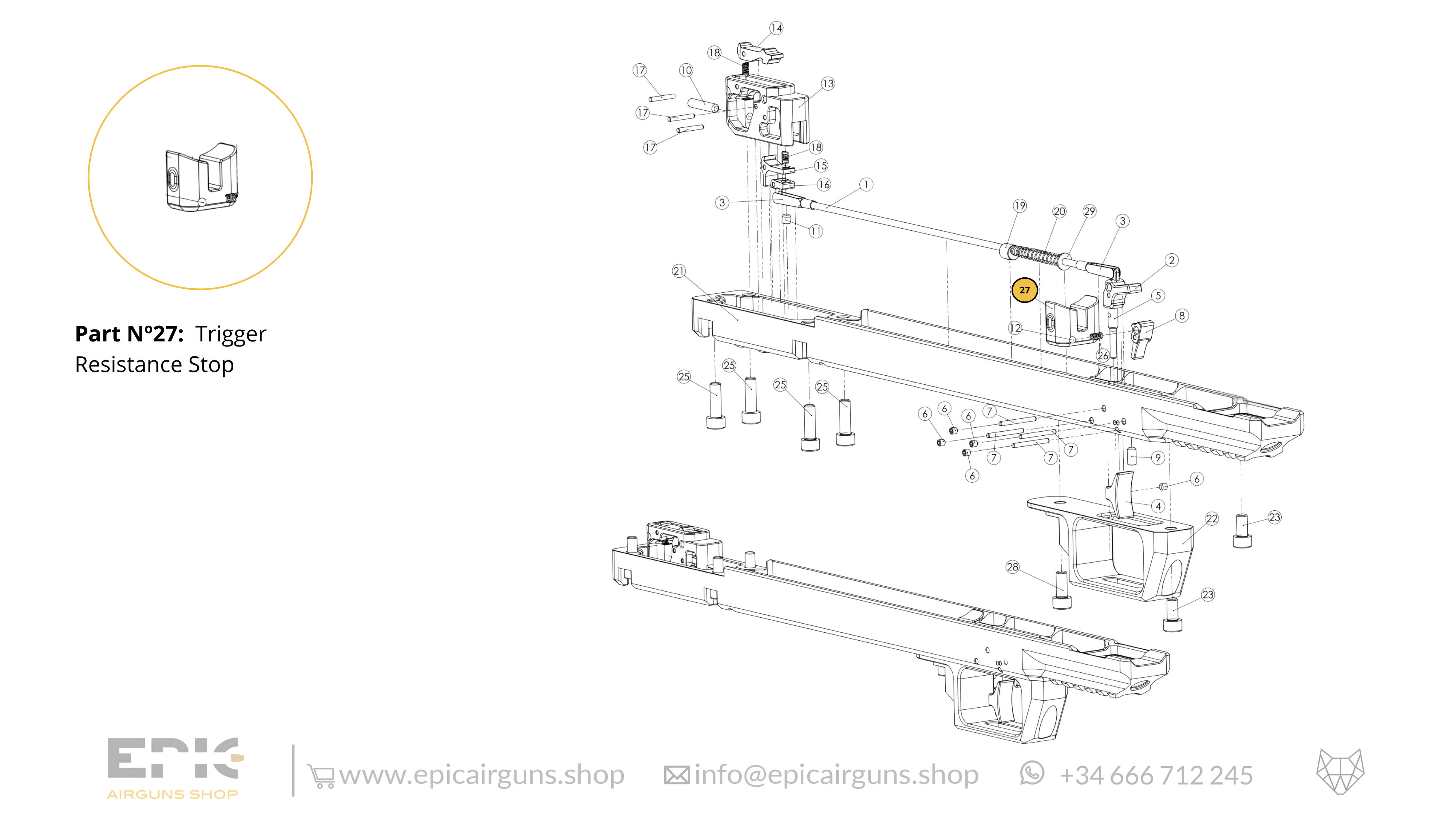 Epic One · Spare Parts: Bottom Monoblock with Trigger