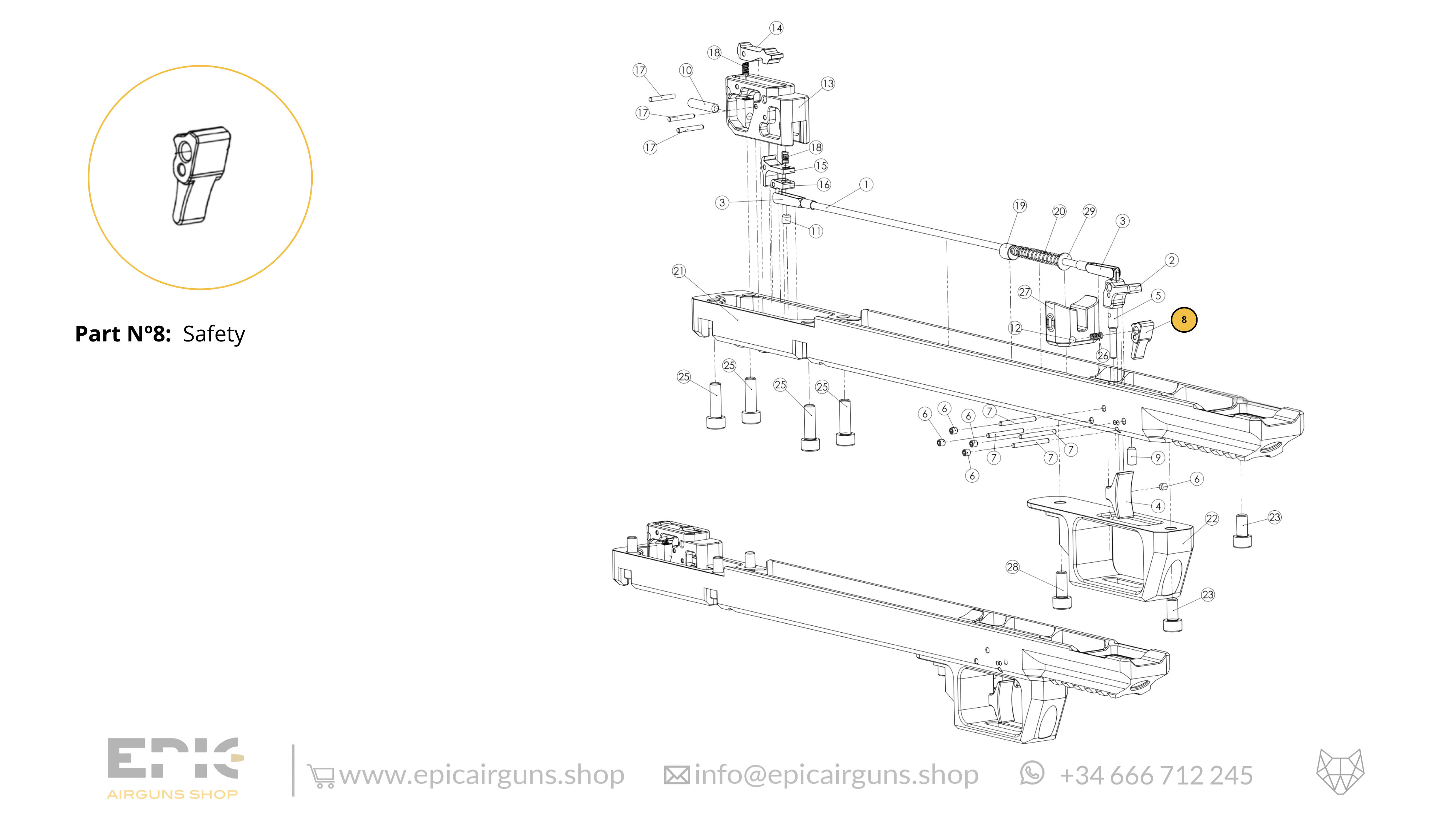 Epic One · Spare Parts: Bottom Monoblock with Trigger