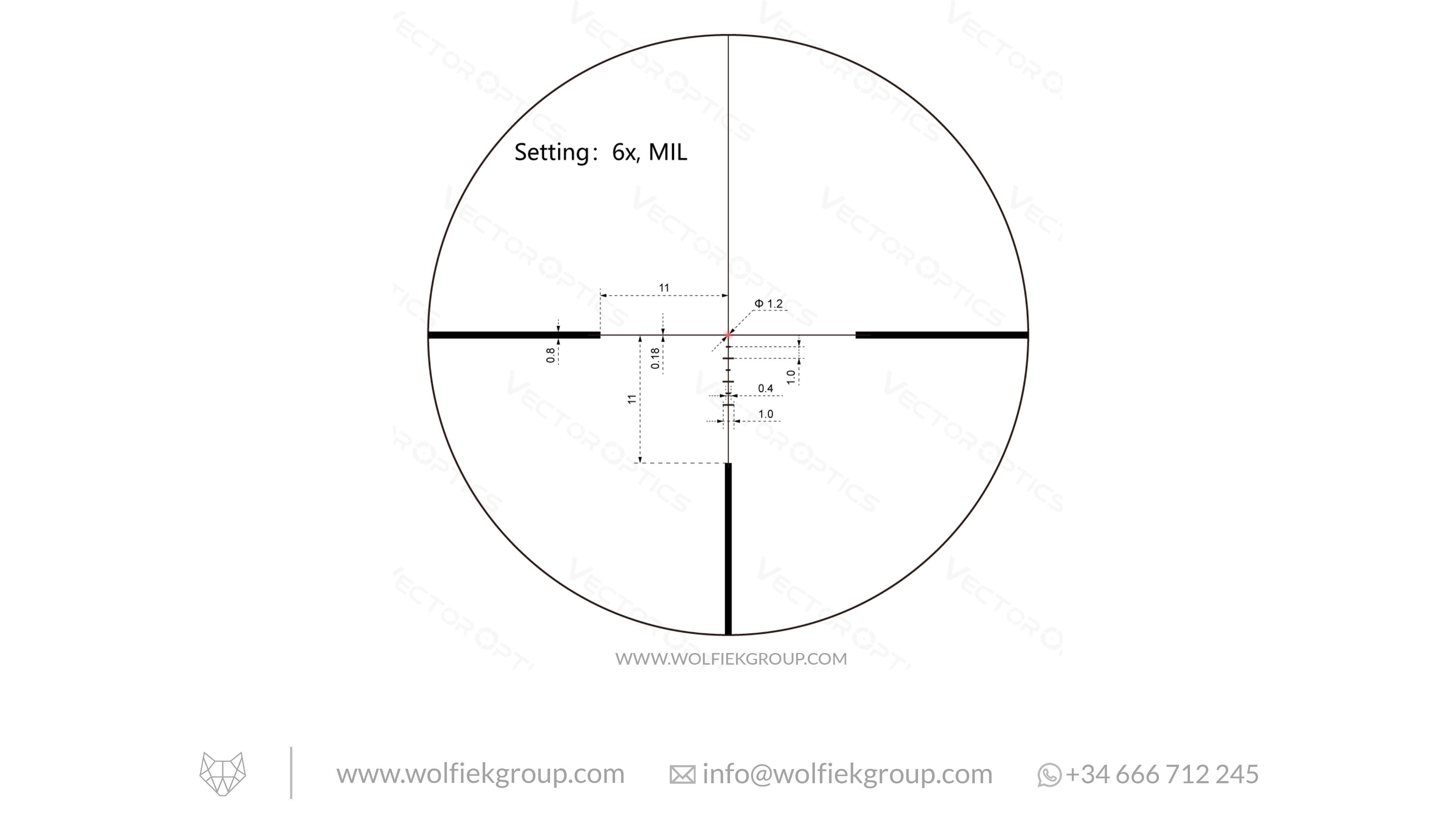 Vector Optics Continental Riflescope - x6 1-6x24 Fiber SFP