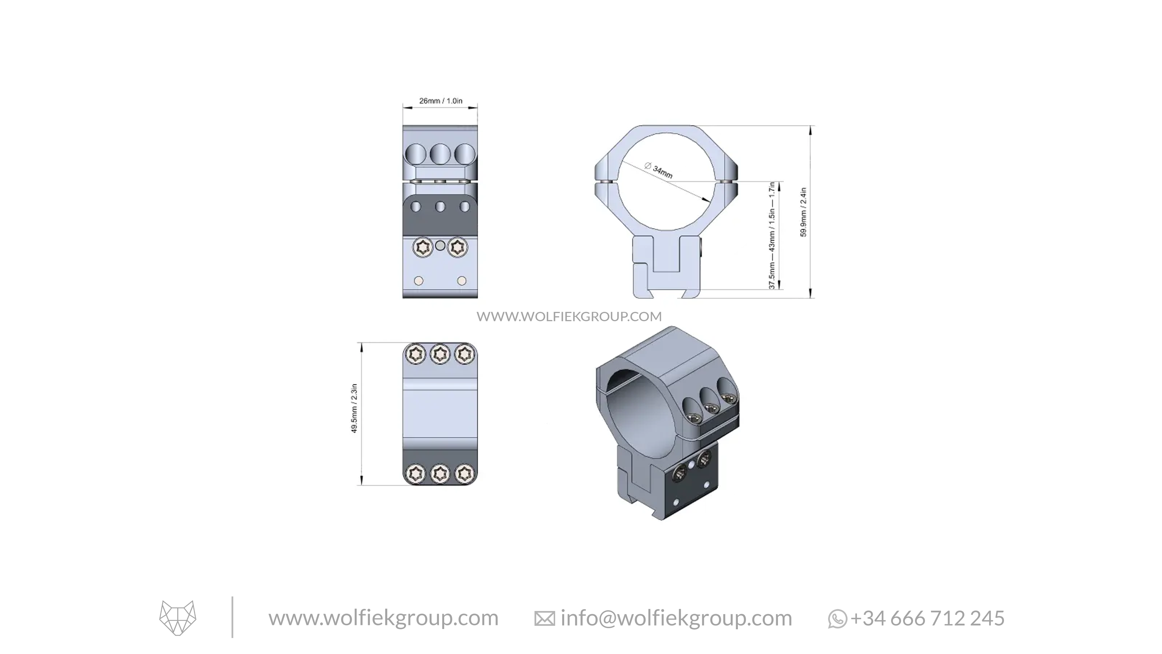 34MM Adjustable Dovetail Mount