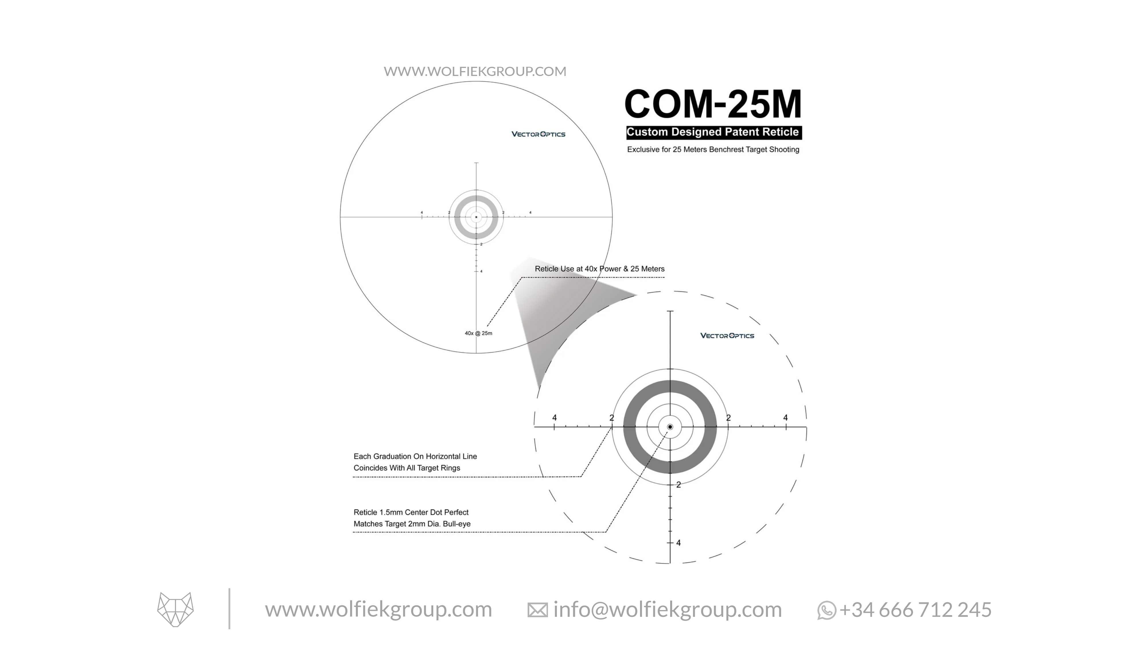 Vector Optics Sentinel-X Pro Center Dot Riflescope - 10-40x50