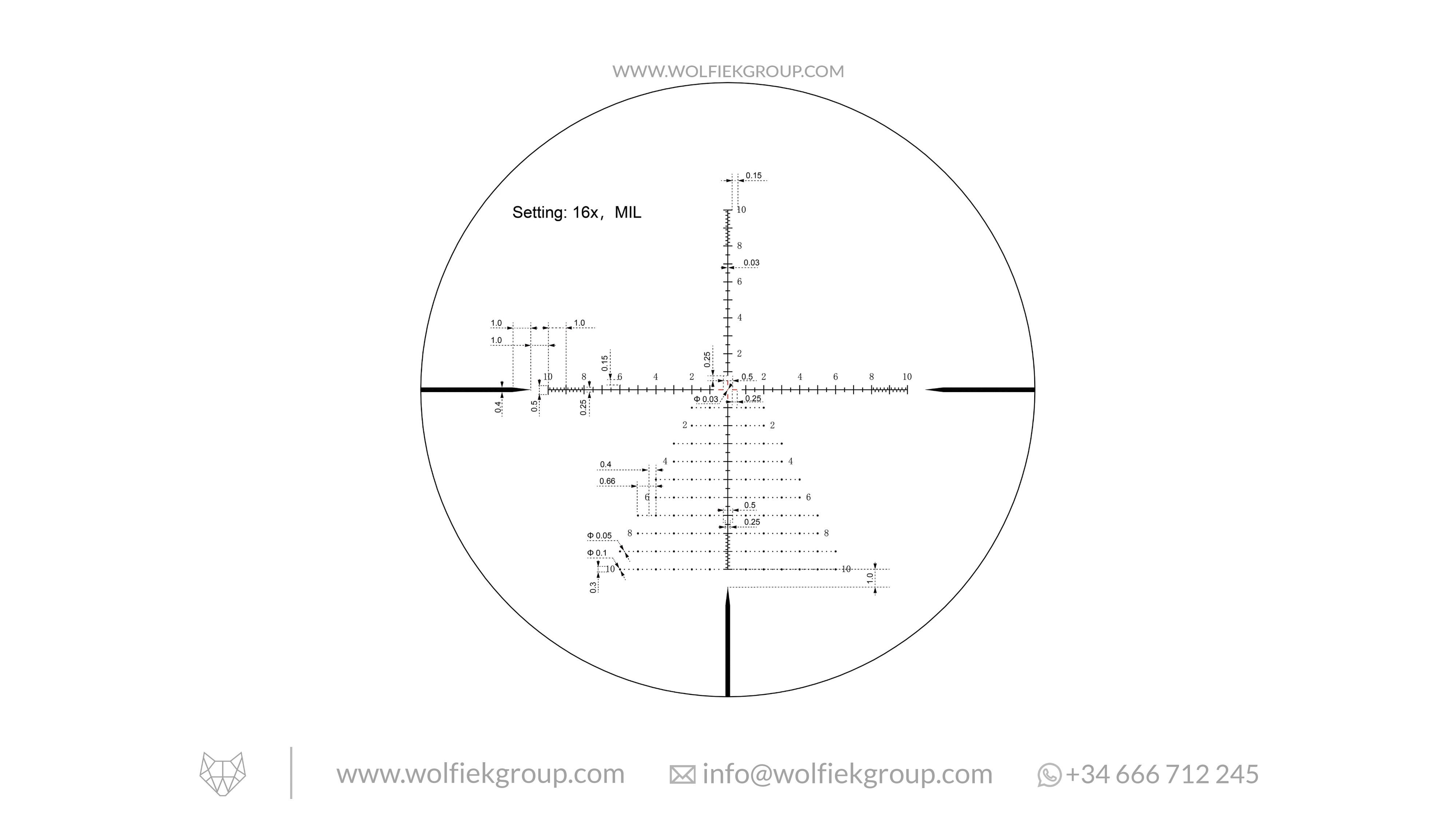 Vector Optics Taurus Riflescope - 2-16x50 HD SFP